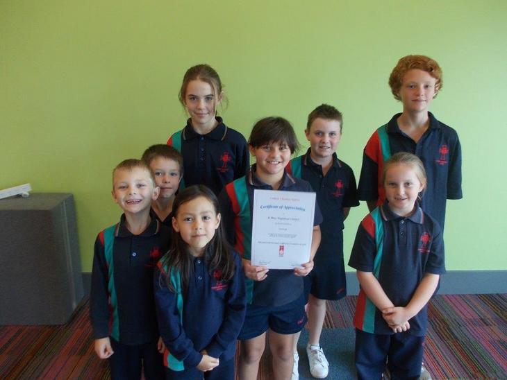 Mary Magdalene Student's with Certificate of thanks.jpg